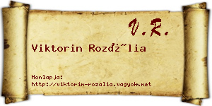 Viktorin Rozália névjegykártya