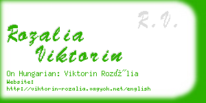 rozalia viktorin business card